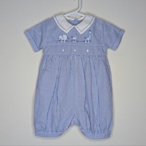 Sarah Louise England Circus Pinstripe Romper 6m